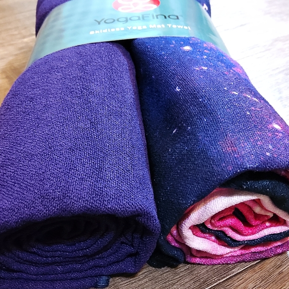 YOGAFINA 2-pack Skidless Yoga Mat Towels NWT - Picture 5 of 7